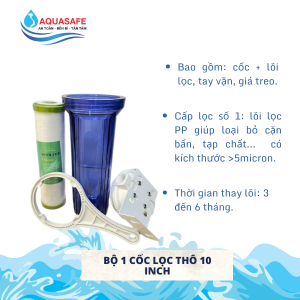 Bộ 1 cốc lọc thô 10 inch