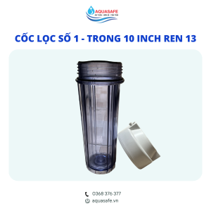 Cốc lọc số 1 màu trắng trong 10 inch ren 13