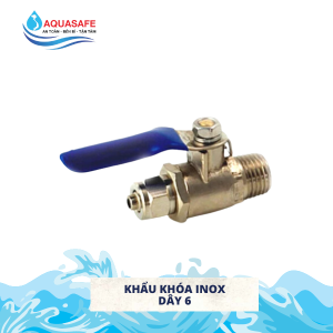 Khẩu khóa chia nước inox đầu dây 6