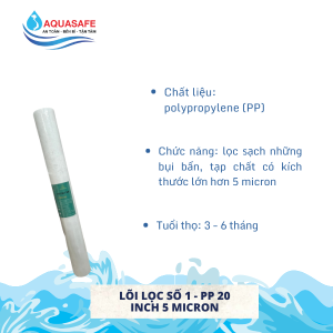 Lõi lọc số 1 - PP 20 inch 5 micron