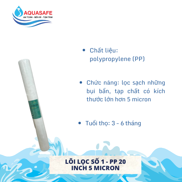 Lõi lọc số 1 - PP 20 inch 5 micron