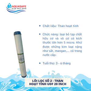 Lõi lọc số 2 - than hoạt tính UDF 20 inch