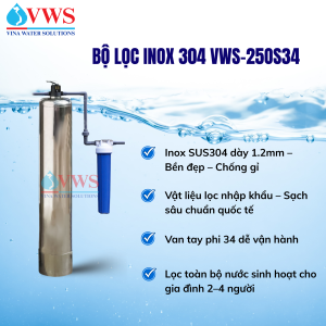 BỘ LỌC TỔNG INOX 304 VWS-25OS34