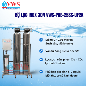 Bộ lọc Inox 304 VWS-PRE-25SS-UF2k